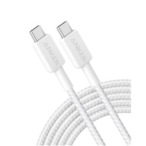 Anker 322 USB-C to USB-C Cable Nylon 3M 60W Oplader Wit