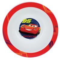 Disney Cars bordje - diep - D16 cm - kunststof - ontbijtbord - kinder/peuter bordje