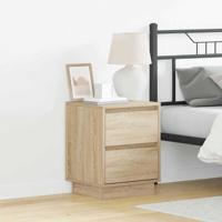 Nachtkastje 2 pcs Sonoma eiken 39 x 34.5 x 50 cm Bewerkt hout