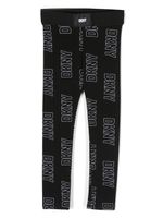 Dkny Kids legging en coton stretch à logo imprimé - Noir