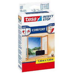 1x Tesa vliegenhor/insectenhor zwart 1,3 x 1,5 meter - Raamhorren