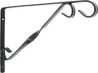 Nature Muurhaak zwart h18.5b30cm