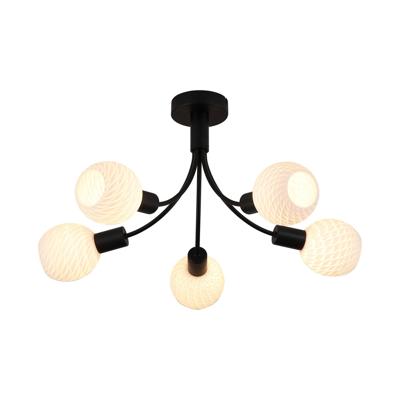 Searchlight PlafondlampNova zwart 5-lichts - 54715-5BK