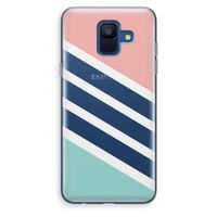 Strepen pastel: Samsung Galaxy A6 (2018) Transparant Hoesje