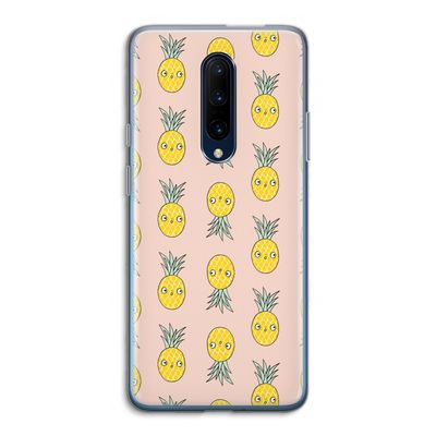 Ananas: OnePlus 7 Pro Transparant Hoesje
