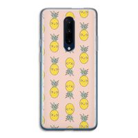 Ananas: OnePlus 7 Pro Transparant Hoesje