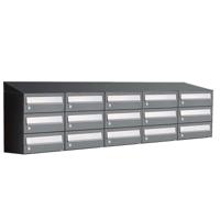 Allux Hive Set 5-Breed, 3-Hoog Met Dak Antraciet - 40030065_5x3d