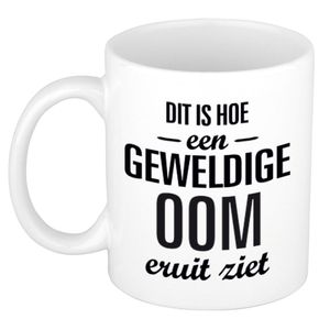 Geweldige oom cadeau koffiemok / theebeker wit 300 ml   -