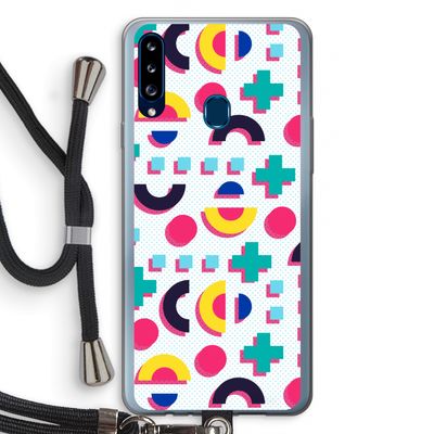 8-bit N°2: Samsung Galaxy A20s Transparant Hoesje met koord