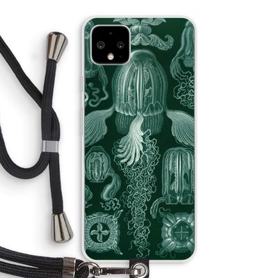 Haeckel Cubomedusae: Pixel 4 XL Transparant Hoesje met koord