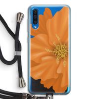 Orange Ellila flower: Samsung Galaxy A50 Transparant Hoesje met koord