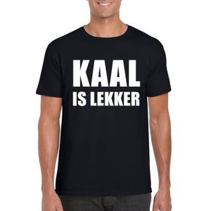 Zwart kaal is lekker shirt voor heren