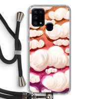 Katoen Wolken: Samsung Galaxy M31 Transparant Hoesje met koord