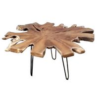 Salontafel Laglio - naturel/zwart - 45x70x70 cm - Leen Bakker