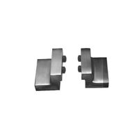 Intersteel Set van 2 stoppers schuifdeursysteem mat zwart met bevestiging - thumbnail