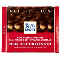 Chocolade Ritter Sport puur-hele hazelnoot 100gr | 10 stuks