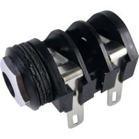 Cliff CL1282A Jackplug 6.35 mm Bus, inbouw horizontaal Aantal polen: 2 Mono Zwart 1 stuk(s)