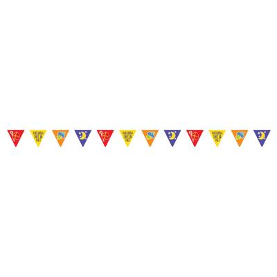 Haza Witbaard Papieren vlaggenlijn sinterklaas, 6mtr.