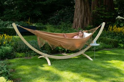 Hangmat met Standaard Tweepersoons 'Wood & Sublime' Mocca - Bruin - Brazilië - 180 kg - Tropilex