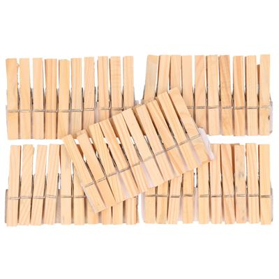 Wasknijpers - 50x st - 7,5 cm - hout - knijpers - was ophangen