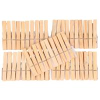 Wasknijpers - 50x st - 7,5 cm - hout - knijpers - was ophangen