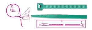 Beta Bmv1025-Kabelbinders Nylon, Groen - BMV1025