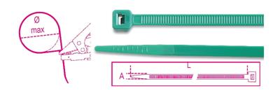 Beta Bmv3048-Kabelbinders Nylon, Groen - BMV3048