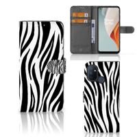 OnePlus Nord N100 | Telefoonhoesje | Met pasjeshouder | Zebra