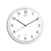 MAULsprint wandklok, radiogestuurd, diameter 30 x 5 cm, kunststof kader, wit