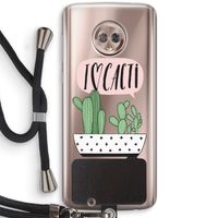 I love cacti: Motorola Moto G6 Transparant Hoesje met koord