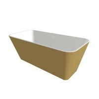 Xenz Christiano vrijstaand bad solid surface 170x75x65cm goud/wit - thumbnail