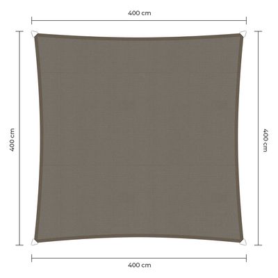 Sunfighter Waterproof vierkant taupe 4x4m.