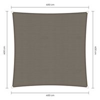 Sunfighter Waterproof vierkant taupe 4x4m.