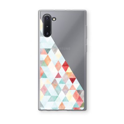Gekleurde driehoekjes pastel: Samsung Galaxy Note 10 Transparant Hoesje