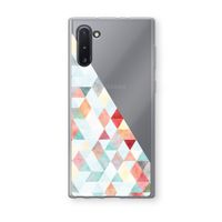 Gekleurde driehoekjes pastel: Samsung Galaxy Note 10 Transparant Hoesje