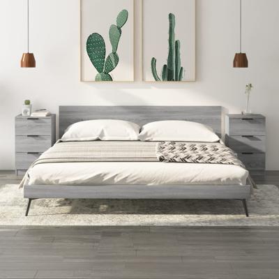 Nachtkastjes 2 st 40x36x65 cm grijs sonoma eikenkleurig