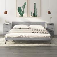 Nachtkastjes 2 st 40x36x65 cm grijs sonoma eikenkleurig