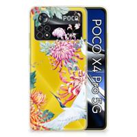 Xiaomi Poco X4 Pro 5G | TPU Hoesje | Bird Flowers