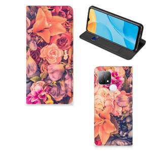 OPPO A15 Smart Cover Bosje Bloemen