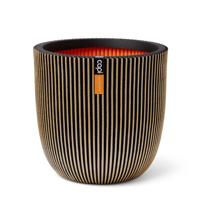 Pot bol Groove H34 cm zwart goud - Capi europe