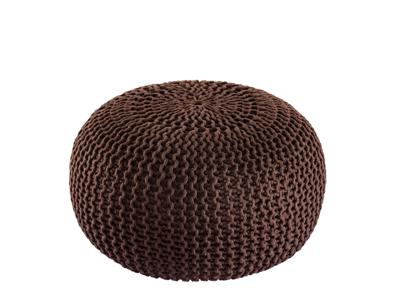 Tess - pouf - bruin - gerecycled kunststof - ø45cm