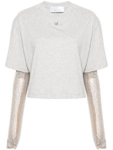 Giuseppe Di Morabito t-shirt à ornements en cristal - Gris