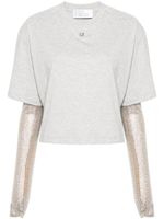 Giuseppe Di Morabito t-shirt à ornements en cristal - Gris - thumbnail