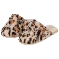 Instap sloffen/pantoffels - luipaard print - maat 31-32 - kinderen - meisjes slippers