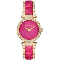 Michael Kors Parker dameshorloge met roze parelmoeren wijzerplaat MK6490