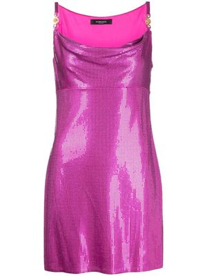 Versace robe courte à ornements - Rose