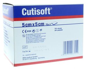 Cutisoft Vliescompressen steriel 5 x 5cm (75 st)