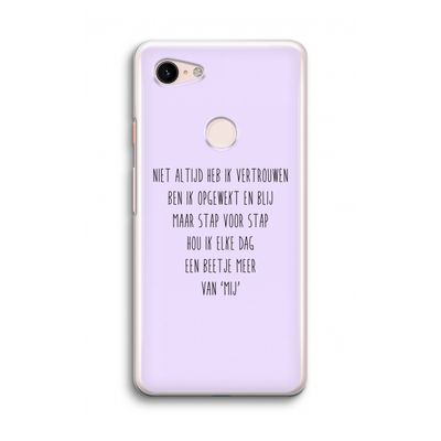 Zelfvertrouwen: Google Pixel 3 Transparant Hoesje