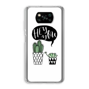 Hey you cactus: Xiaomi Poco X3 NFC Transparant Hoesje