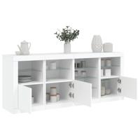 Dressoir met LED-verlichting 164x37x67 cm wit